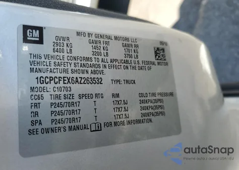 2010 Chevrolet Silverado C1500 из США, поврежденный, VIN 1GCPCPEX6AZ263532